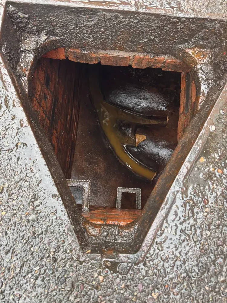 Inspection chamber being cleared