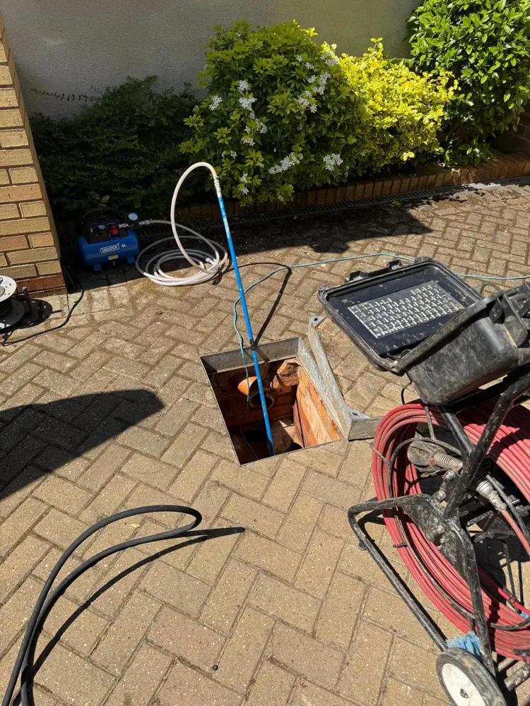 Lining equipment on a patio